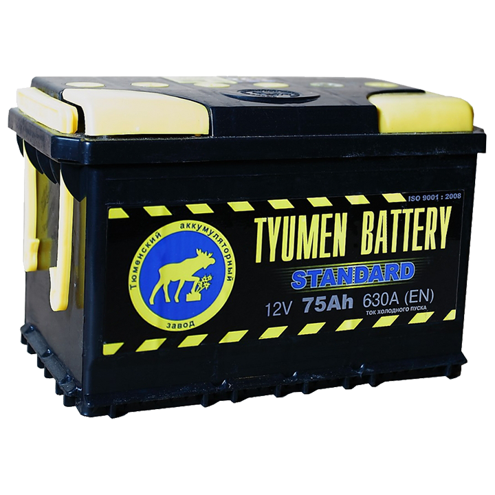 Тюмень стандарт. Автомобильный аккумулятор Tyumen Battery Standard 6ct-75l 630а п.п.. Аккумулятор Tyumen Standart 6ct-75l п/п. Аккумулятор 6 ст-75 l. Батарея аккумуляторная 6ст-75.