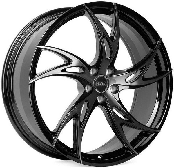 Skill Wheels SL087 8,5x21 5x108 ET40 63,4 чёрный + полированный обод
